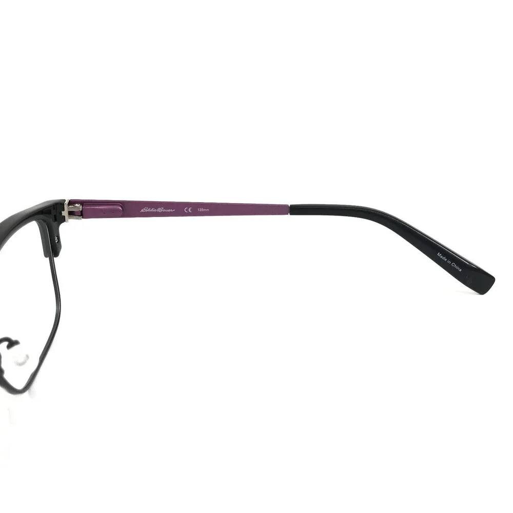 Eddie Bauer Eyeglasses Frames EB32218 BK Black Purple Cat Eye Full Rim 50-18-135